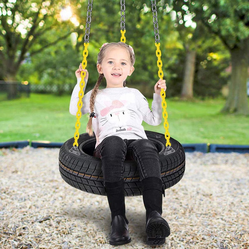 BeneLabel Tire Swing Kit - Heavy Duty Swing Hanger with Coated Chains and Hooks - 360Â° Rotation - 700 LB Capacity - Image 2